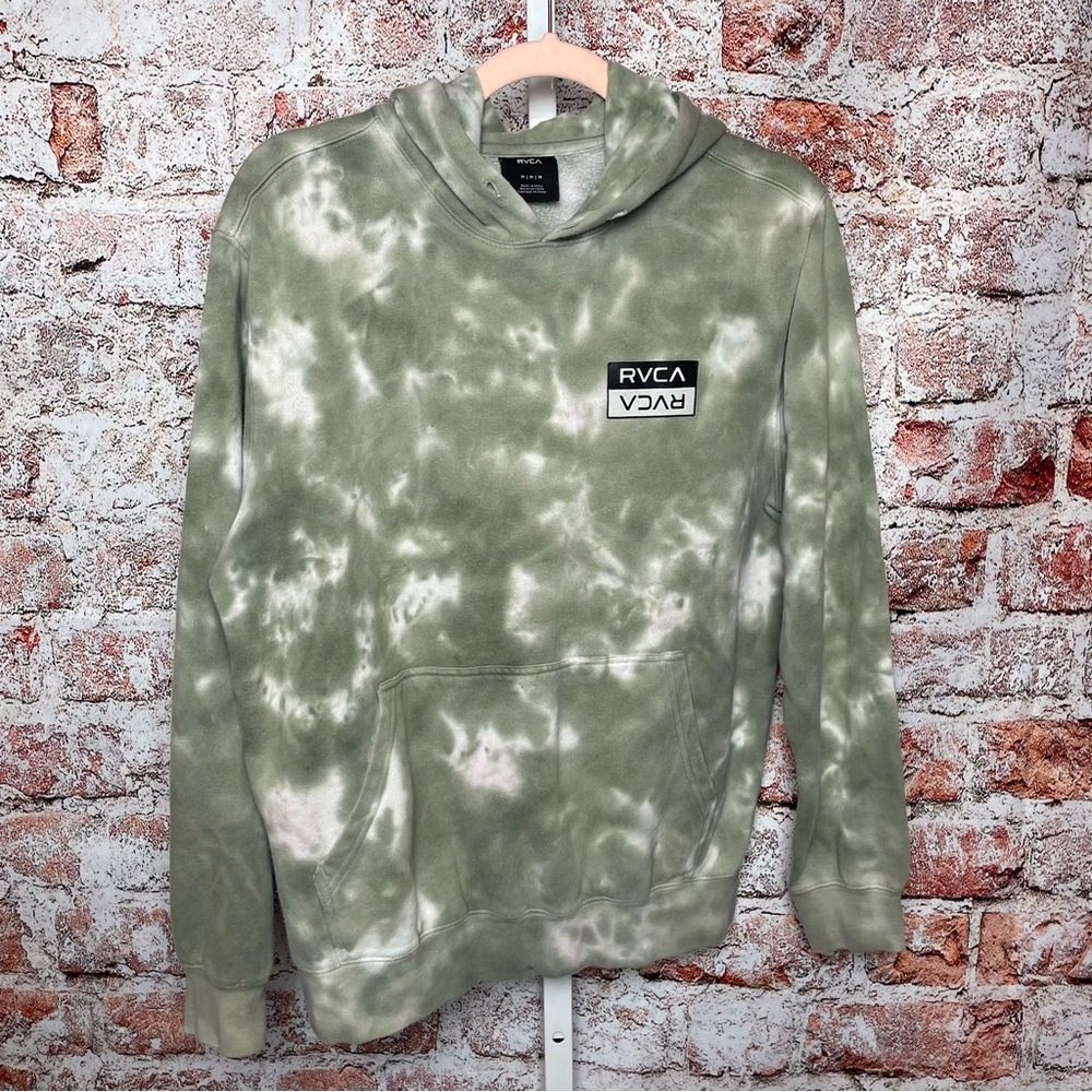 RVCA Men’s Hoodie Tie Dye Green Medium